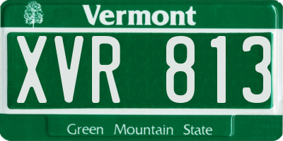 VT license plate XVR813