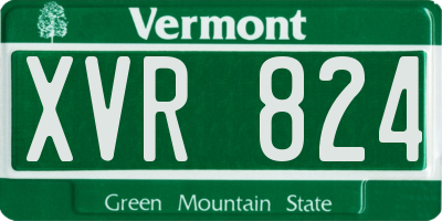 VT license plate XVR824