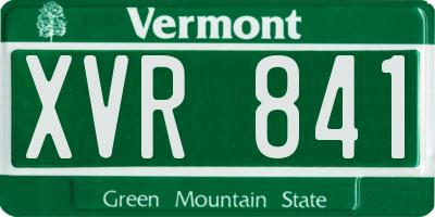 VT license plate XVR841