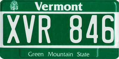 VT license plate XVR846