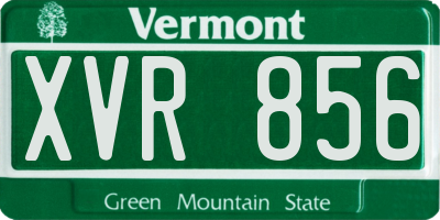 VT license plate XVR856
