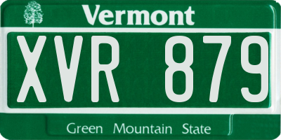 VT license plate XVR879