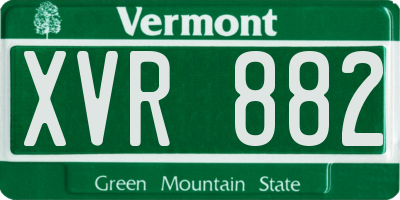 VT license plate XVR882