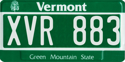 VT license plate XVR883