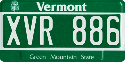 VT license plate XVR886