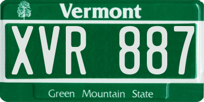 VT license plate XVR887