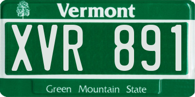 VT license plate XVR891