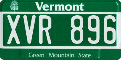 VT license plate XVR896