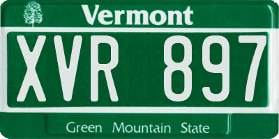 VT license plate XVR897