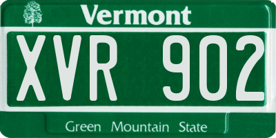 VT license plate XVR902