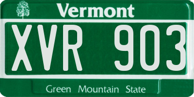 VT license plate XVR903