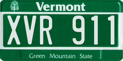 VT license plate XVR911
