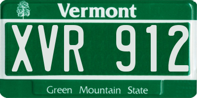 VT license plate XVR912