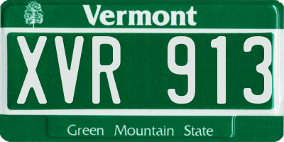 VT license plate XVR913