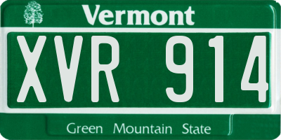 VT license plate XVR914