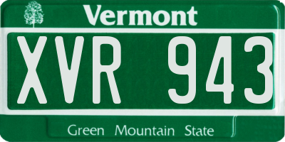 VT license plate XVR943