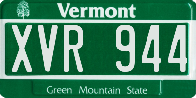 VT license plate XVR944