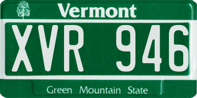 VT license plate XVR946