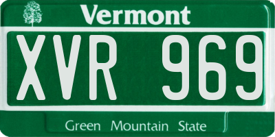 VT license plate XVR969