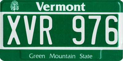 VT license plate XVR976