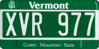 VT license plate XVR977