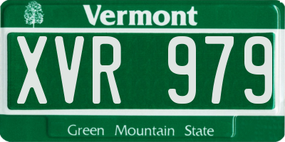 VT license plate XVR979