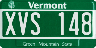 VT license plate XVS148