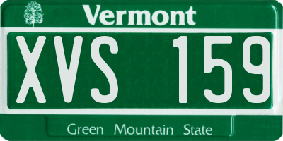 VT license plate XVS159