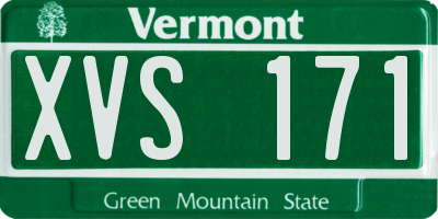 VT license plate XVS171