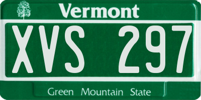 VT license plate XVS297