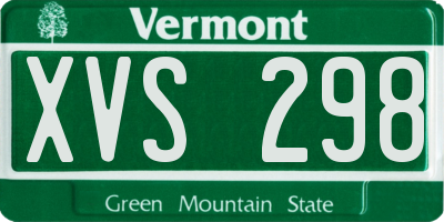VT license plate XVS298