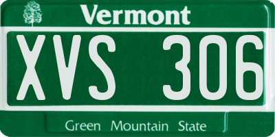 VT license plate XVS306