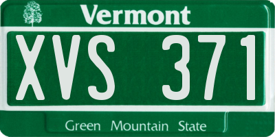 VT license plate XVS371