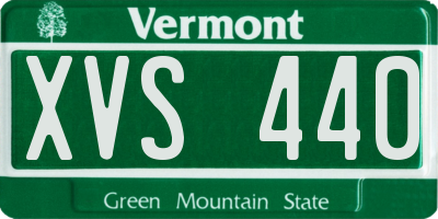 VT license plate XVS440
