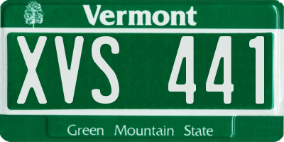 VT license plate XVS441