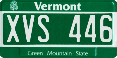 VT license plate XVS446
