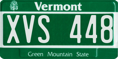 VT license plate XVS448