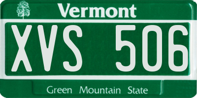 VT license plate XVS506