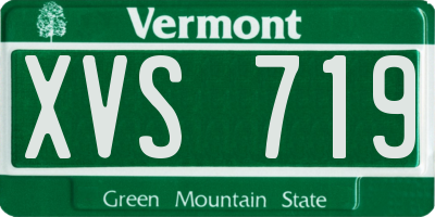 VT license plate XVS719