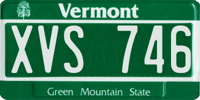 VT license plate XVS746