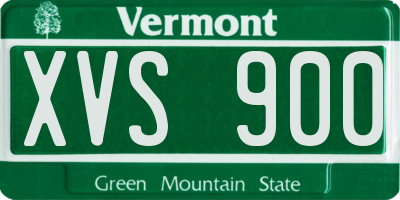 VT license plate XVS900