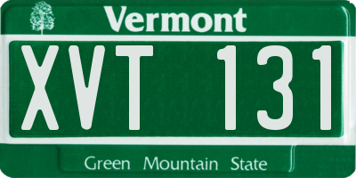VT license plate XVT131