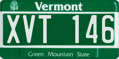 VT license plate XVT146