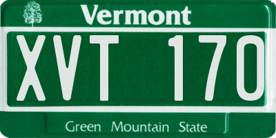 VT license plate XVT170