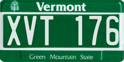 VT license plate XVT176