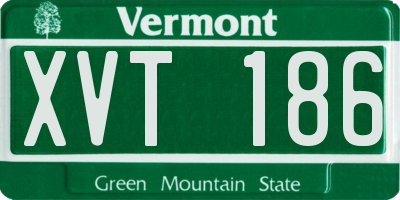 VT license plate XVT186