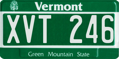 VT license plate XVT246