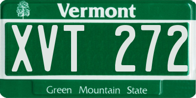 VT license plate XVT272
