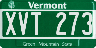 VT license plate XVT273