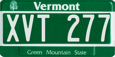 VT license plate XVT277